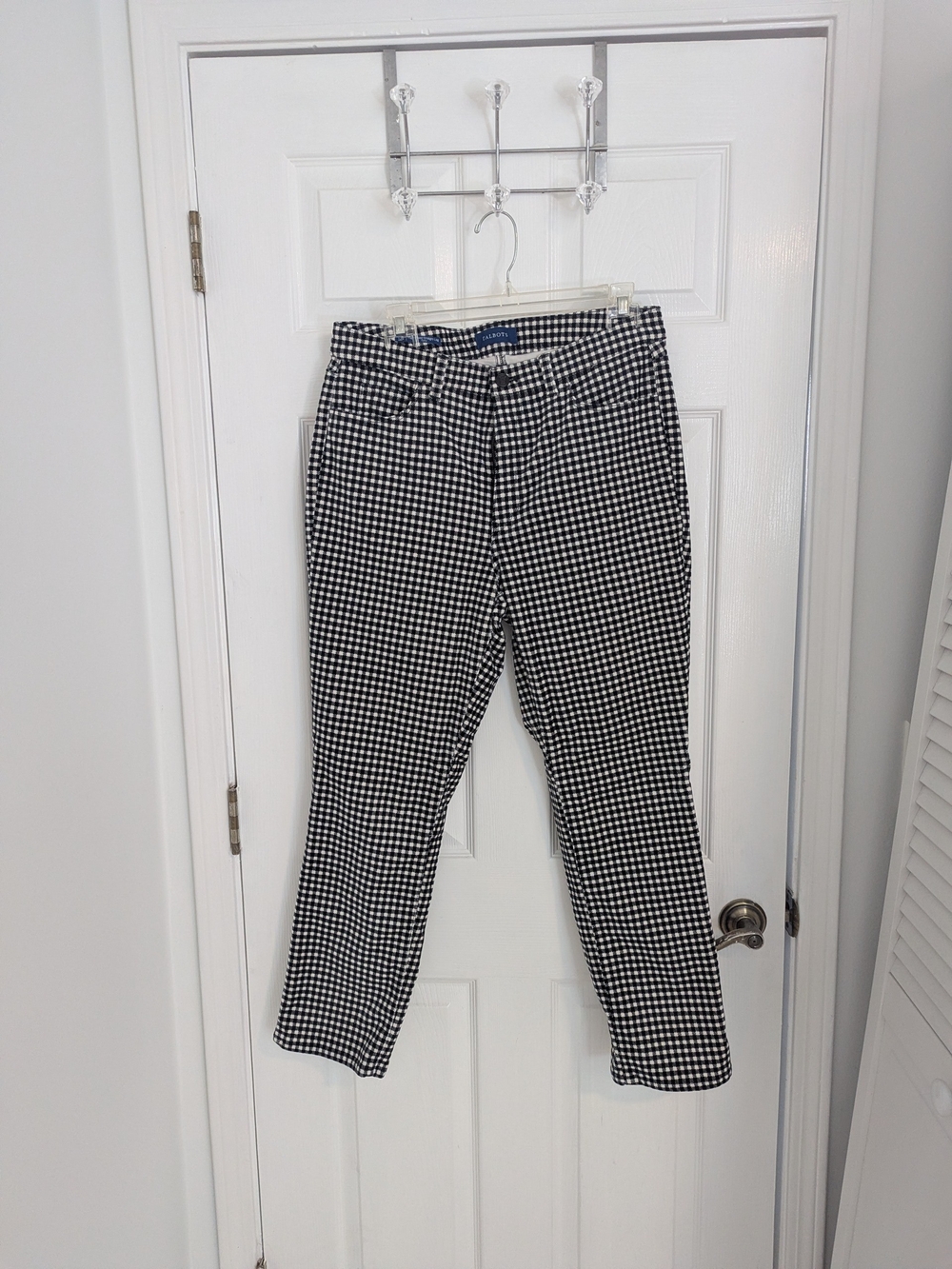 Women's Talbot Hounds Tooth Dress Pants - Black & White